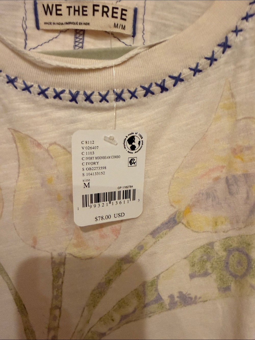 We The Free Cream Floral Graphic Tee - Picture 2 of 5